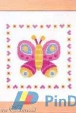 Square with Butterfly from Las Labores de Ana Baby 19 XSD