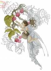 Lena Lawson Needle Arts - Fairy Collecting Raspberries