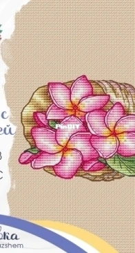 My Embroidery Shell with Plumeria by Alina Ignatyeva