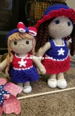 Weebee dolls in 4th of July outfits