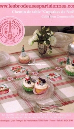 Les Brodeuses Parisiennes LBP - Chemin de table Cupcakes de Noel PCS7-PCS11