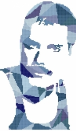 My Cross Stitch Chart - Freddie Mercury Geometric by Manuela Pat
