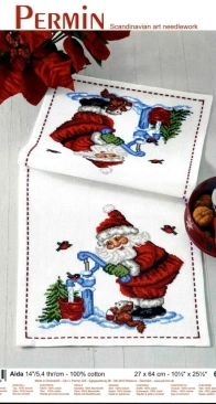 Permin of Copenhagen 63-7503 Christmas tablerunner XSD
