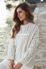 009 Cable Bobble Sweater by Martin Storey - Mode at Rowan - Collection Two by Rowan Team 2020