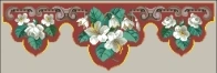 Louis Gluer 8857 Red pelmet with white flowers  PCS7/PCS11