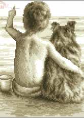 Vervaco 35.160 BOY WITH A DOG pcs