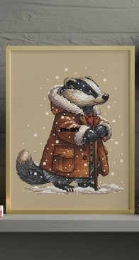 SAstitch - Winter Badger by Svetlana Sichkar