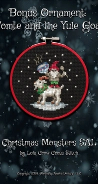 Lola Crow Cross Stitch - Christmas Monsters SAL - Bonus Ornament - Tomte And The Yule Goat PCS + XSD