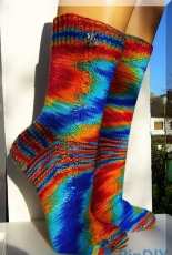 HuiBlue Kettenrasseln Socks by Micha Klein/Wolletraum-German-Free