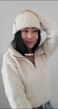 Billie Zip Beanie by Joan Ho