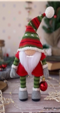 Sovushkin mir toys - Elena Ashlapova - Елена Ашлапова - Christmas Gnome - Рождественский гном - Russian