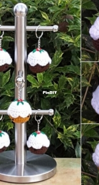 Crochet at Teris - Teri Hamilton - Christmas Pudding Keychain - Free