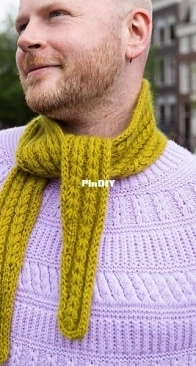 Fir Rib Skinny Scarf by Stephen West