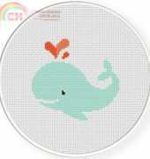 Daily Cross Stitch - Love Whale