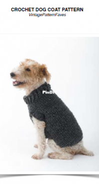 Vintage Pattern Faves - Vintage Knitter - Crochet Dog Coat Pattern