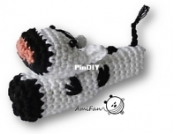 AmiFan - Yvette Riedstra - Bella the Cow Clothespin - Wasknijperkoe - English and Dutch - Free