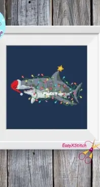 Easy XStitch - Christmas Great White Shark by Julia German
