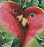 Ashlitta J-006 Lovebird Parrots by Olga Kazantseva - XSD
