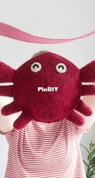 Garnknuten - Veronica Lönnqvist - Casper the Crab Bag