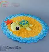 One and Two Company - Carolina Guzman - Bob the Turtle Blanket