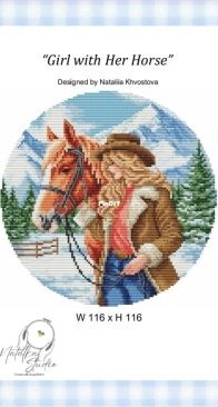 Girl with Her Horse by Nataliia Khvostova