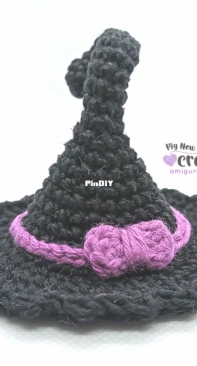 My New Craft Amigurumis - Isabela Tavares - Mini Witch Hat Amigurumi - Free