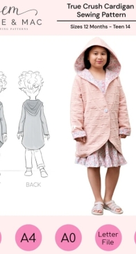 Ellie and Mac - True Crush Cardigan - Sizes 12 Months - 14 Years