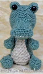 Left Handed Crocheter - Jennifer Adams - Outback Crocodile