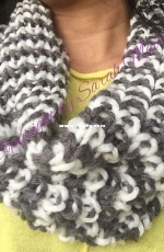 Chunky Winter Knitted Scarf by Sarah Mair-Free