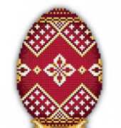 Solaria Gallery  - Red Faberge Egg with Silver Flowers XSD