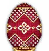 Solaria Gallery  - Red Faberge Egg with Silver Flowers XSD