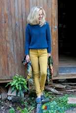 Blue Raglan Sweater by Evi Volf -Free