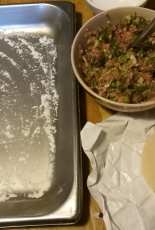 dumplings…Green beans and pork