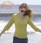 Tahki Stacy Charles Sampler Stitch Pullover Knitting Pattern