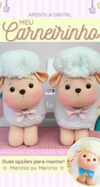 Atelie Issa Feltro - Amanda Issa - My Little Lamb -  Meu Carneirinho - Portuguese
