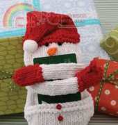 Lily Sugar n Cream - Snowman Gift Card Cozy-knit