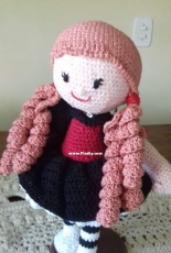 Pink curly doll