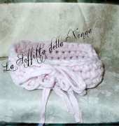light pink crocheted basket