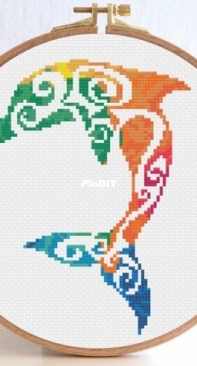 Stitch It Picasso - Colourful Dolphin