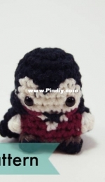 Club Crochet - Louies Loops - Louis Mensinger - Crocheted Vampire Miniature Amigurumi