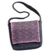 Valley Yarns #141 Purple Maze Messenger Bag by Dena Childs
