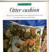 discovering needle craft needlepoint project 54 otter cushion