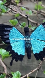 Mieks Creaties - Annemiek Strating Dilling - Papilio ulysses Butterfly - Papilio ulysses vlinder - Dutch