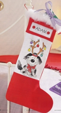 Reindeer Dog by Margaret Sherry from Cross Stitcher 217 PCS + XSD