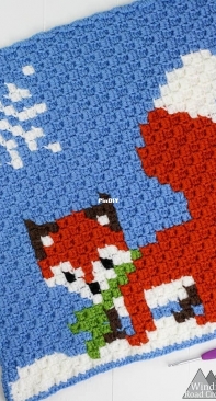 Winding Road Crochet - Lindsey Dale - Winter Fox C2C Square Graph - Free
