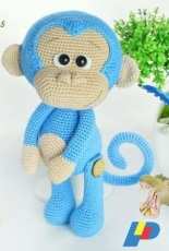 Havva Designs - Havva Unlu - Cute Blue Monkey - Spanish