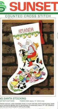 DIY Dimensions Welcome Santa Christmas Counted Cross Stitch Stocking Kit  08901 