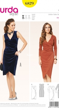 Burda style 6829 Dress EUR sizes 34-44