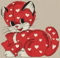 Valentines Day Cat by Veronika Podorozhko
