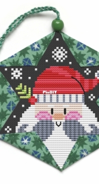 Santa Star Ornament by Durene Jones